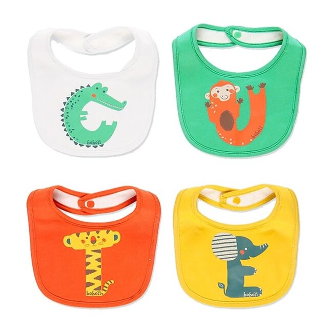 4 Piece Bib Set, Multi