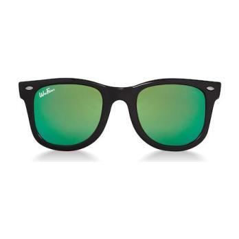 Polarized Sunglasses, Black with Sea Green