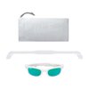 Polarized Sunglasses, White with Sea Green - Sunglasses - 2