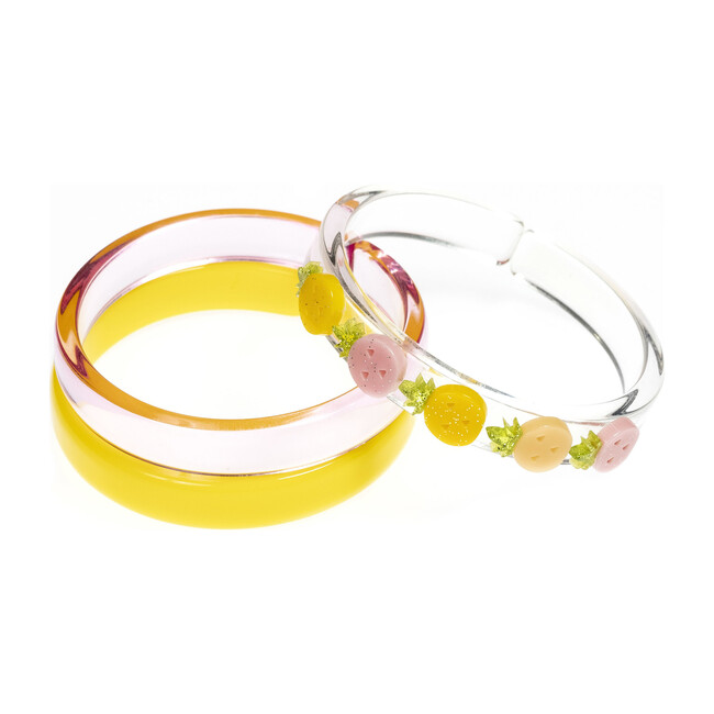 Multi Pineapple Pink Yellow Bangles - Bracelets - 1