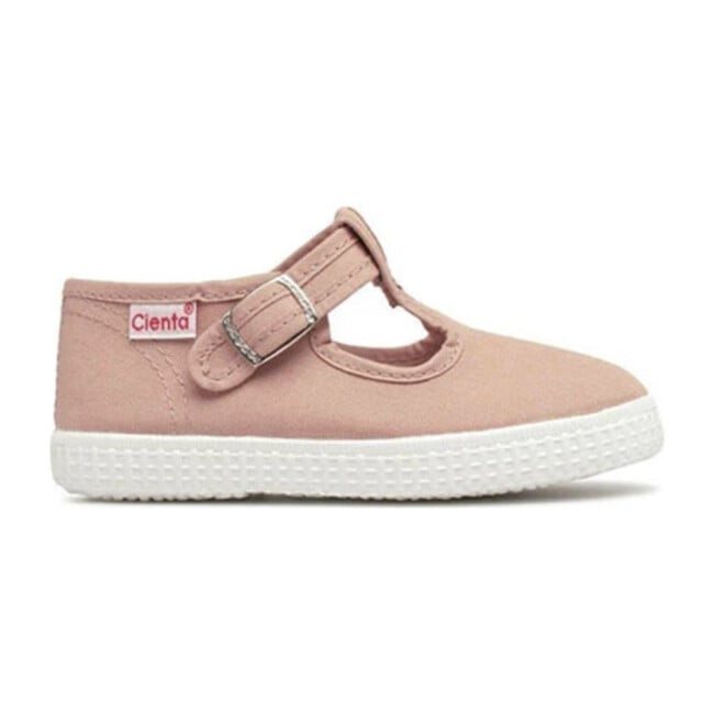 Buckle Canvas Sneakers, Old Pink