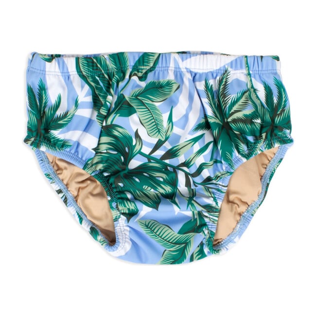 Diaper Cover, Blue Palm