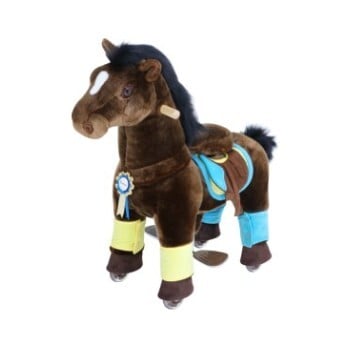 Chocolate Brown Horse with Accessories, Small - Ride-On - 1