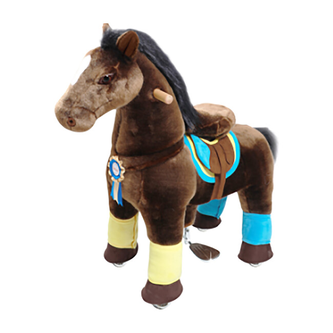 Chocolate Brown Horse with Accessories, Medium