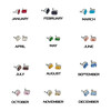 Rhinestone Birthstone Earrings - Earrings - 2
