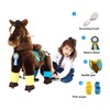 Chocolate Brown Horse with Accessories, Medium - Ride-On - 2