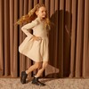 Lea Knit Dress, Winter Cream - Dresses - 5