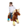 Brown Horse with Long Mane, Medium - Ride-On - 2