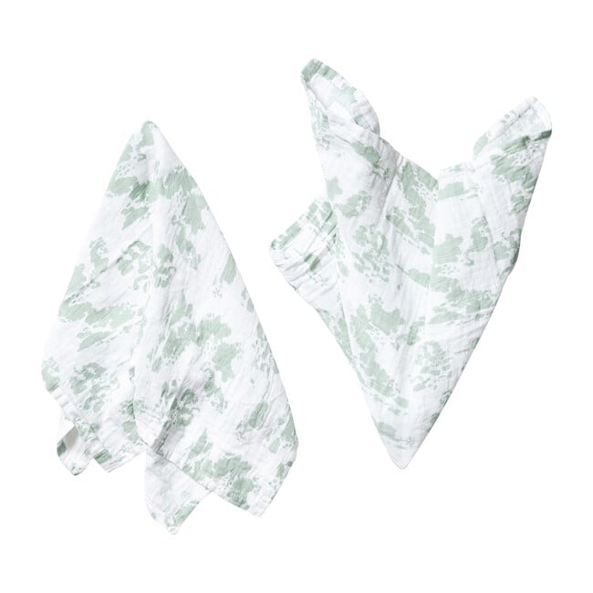 Set of 2 Burp Cloths, Agave Clouds