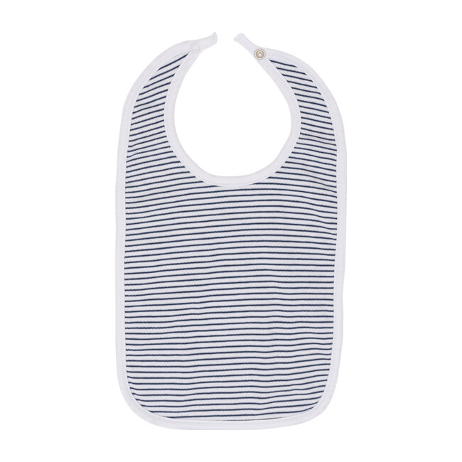 Navy Blue Stripe Bib