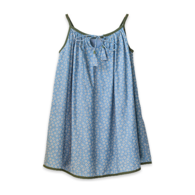 Isla Dress, Blue Fowers