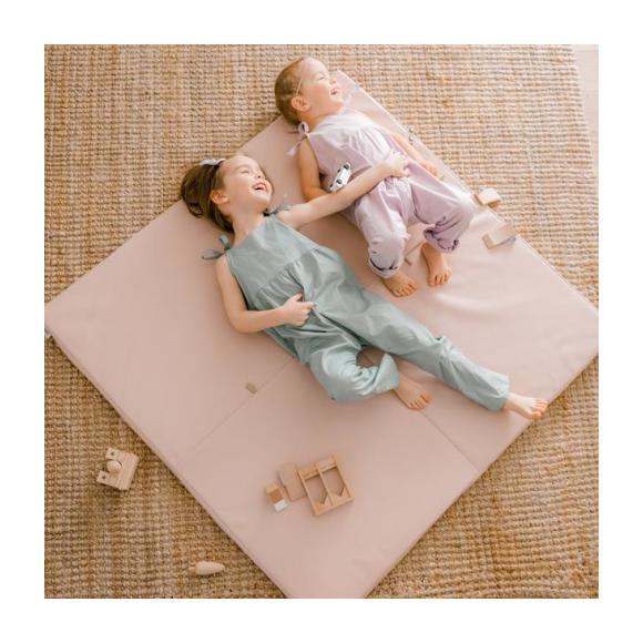 Vegan Leather Padded Everywhere Playmat, Petal