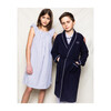 Classic Navy Flannel Robe - Robes - 3