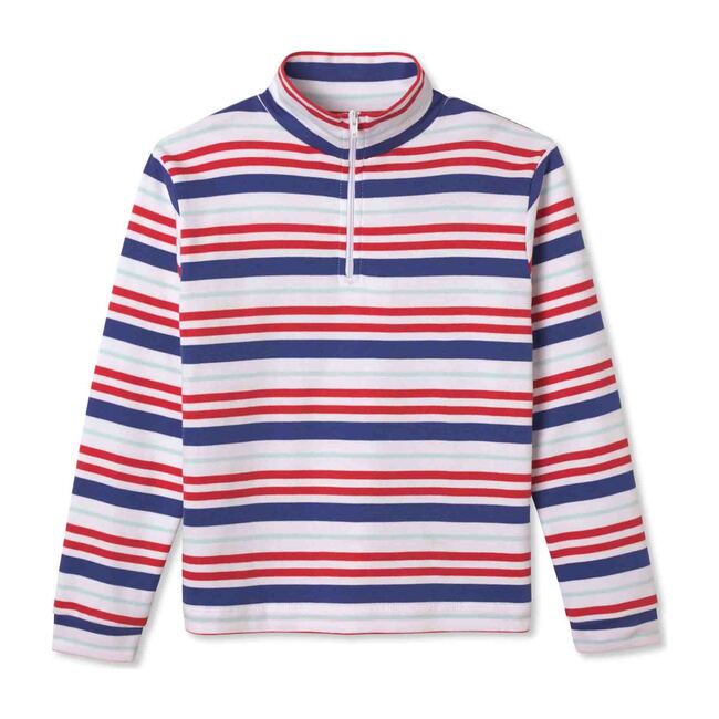 Harrison 1/4 Zip, Bittersweet Multistripe