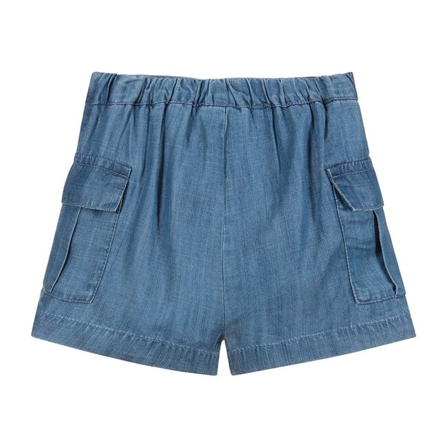 Chambray Shorts, Blue
