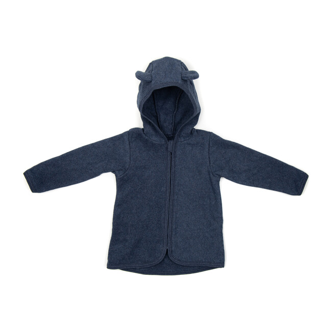 Cotton Fleece Jacket w/ears, Navy