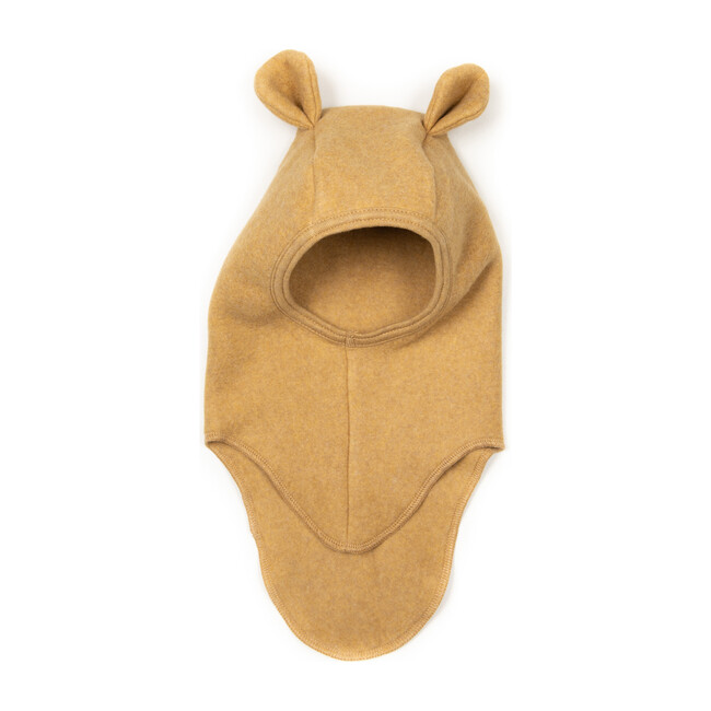 Cotton Fleece Teddy Balaclava, Ochre