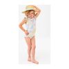 *Exclusive* Girl's Ruffle Sleeve Rashguard One Piece, Patchwork - One Pieces - 4