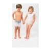 *Exclusive* Girl's Ruffle Sleeve Rashguard One Piece, Patchwork - One Pieces - 5