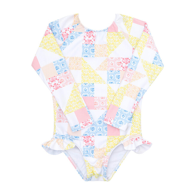 *Exclusive* Girl's Rashguard One Piece, Patchwork