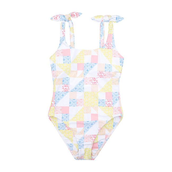 *Exclusive* Women's Tie Knot One Piece, Patchwork
