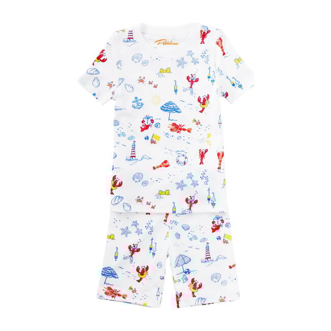 Lobsters On Vacation Summer Pajama Set, Multi
