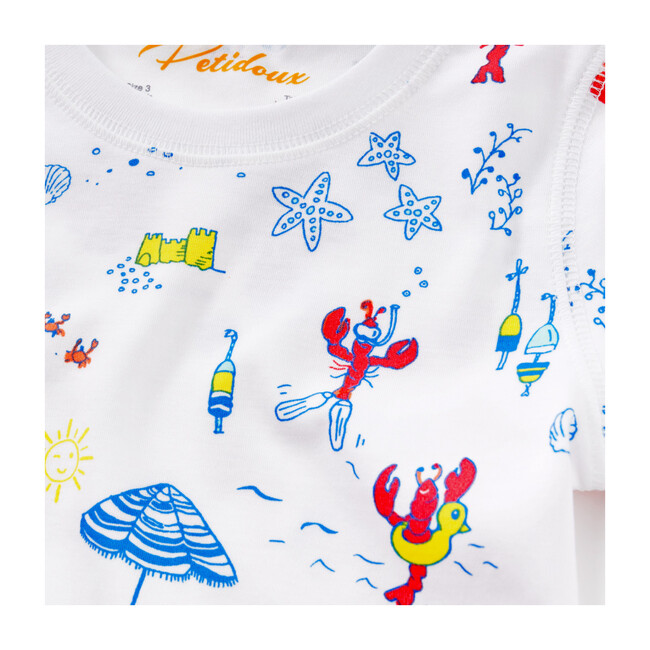 Lobsters On Vacation Summer Pajama Set, Multi
