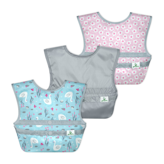 Easy-wear Bib & Platemat Set, Swan