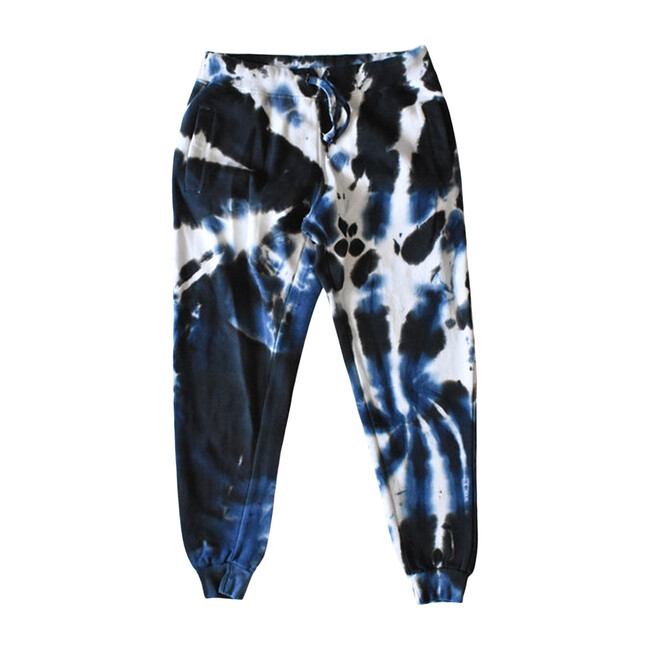 Adult Tie Dye Joggers, Black & Navy - Sweatpants - 1