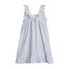 Mila Ruffle Tie Back Dress, Light Blue Stripe - Dresses - 3