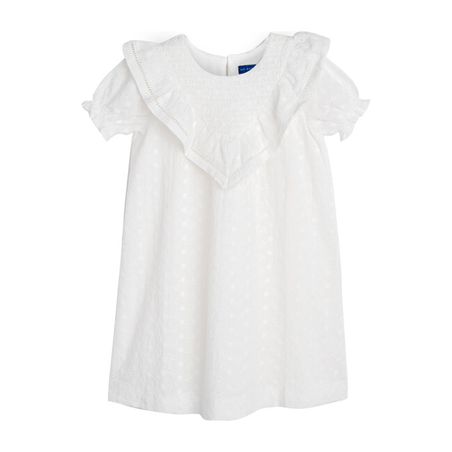 Camille Dress, White Daisy Eyelet - Dresses - 1