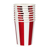 Shiny Red Stripe Cups - Party - 2