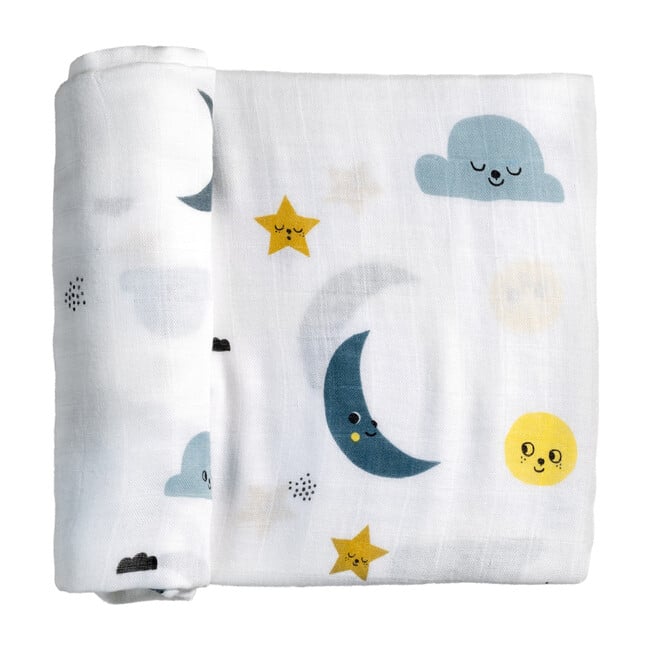 Moon and Stars Bamboo Swaddle - Swaddles - 1