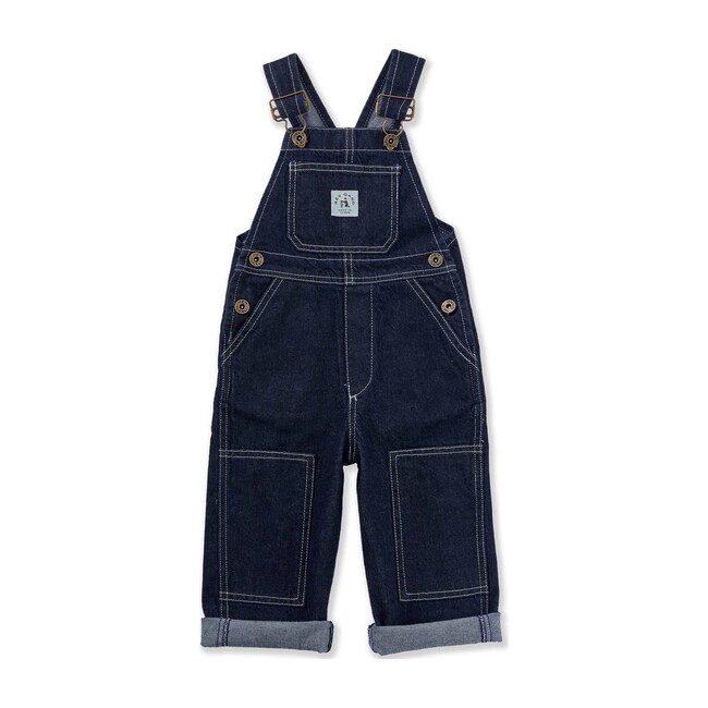 The Knee Patch Overalls, Dark Denim