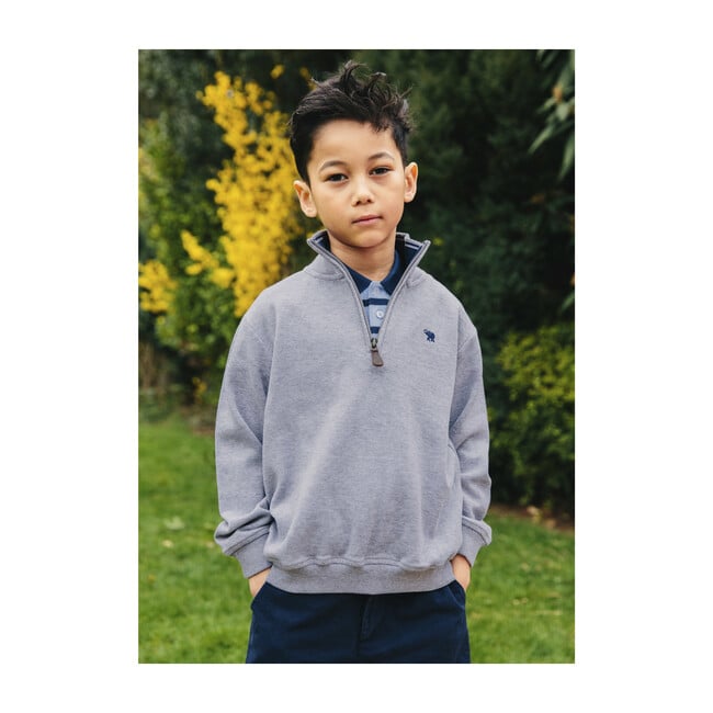 Oscar Half Zip Jumper, Grey