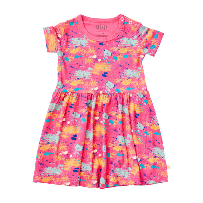 Splatter Dress, Magenta