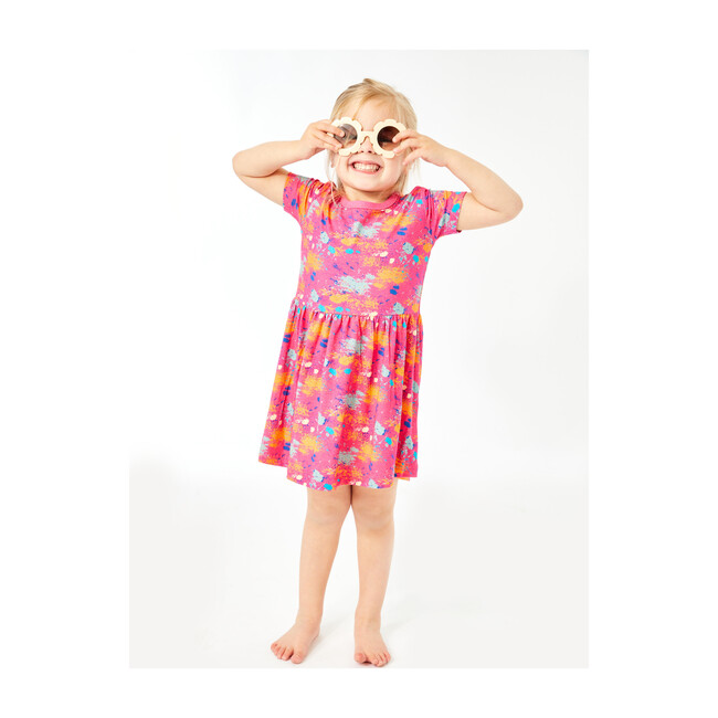 Splatter Dress, Magenta