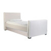 Dorma High Headboard Trundle Bed, Stone Microsuede & Walnut Frame - Beds - 1 - thumbnail