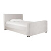Dorma High Headboard Trundle Bed, Stone Microsuede & Walnut Frame - Beds - 2