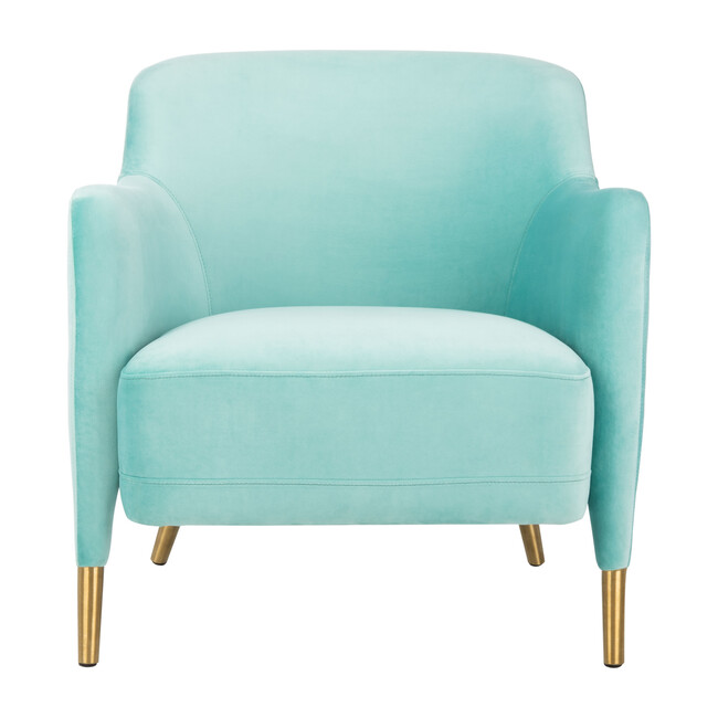 Topaz Velvet Arm Chair, Aqua