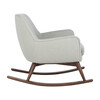 Mack Mid-Century Rocking Chair, Light Grey - Nursery Chairs - 2