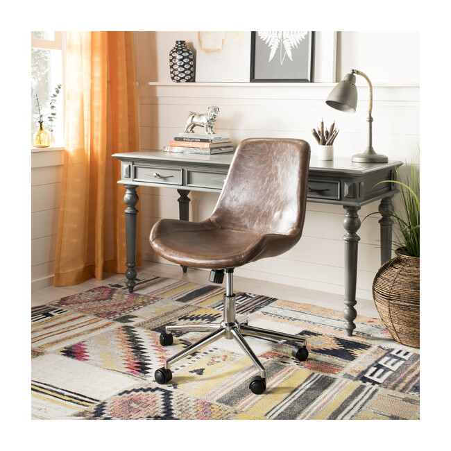 Fletcher Swivel Office Chair, Brown