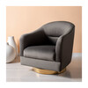 Madelyn Barrel Chair, Dark Grey/Gold - Nursery Chairs - 2