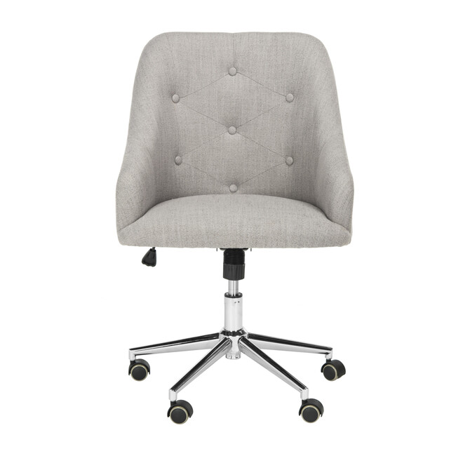 Evelynn Tufted Swivel Chair, Grey