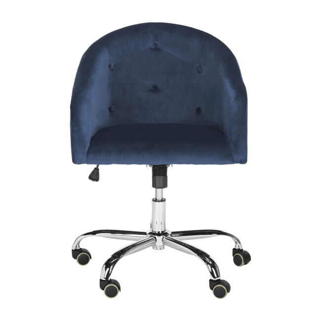 Amy Tufted Swivel Office Chair, Navy