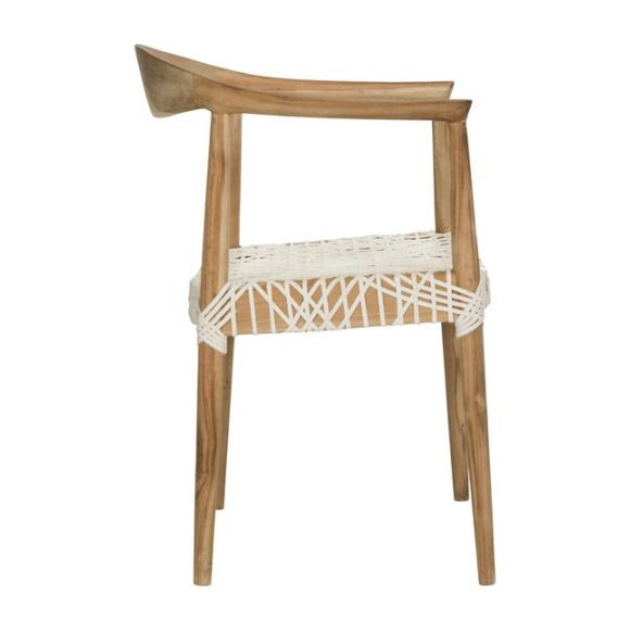 Bandelier Arm Chair, White/Natural