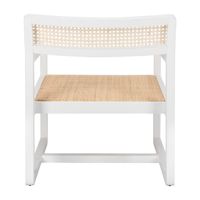 Lula Cane Accent Chair, White - Kids Seating - 5