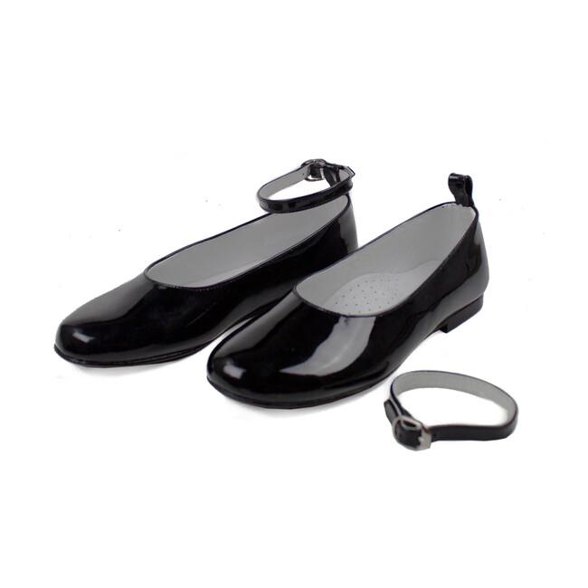Two Ways Party Shoe, Black Patent Leather