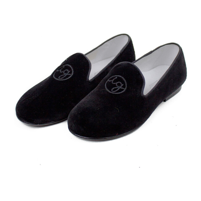 Isabel Garreton Monogram Velvet Loafers
