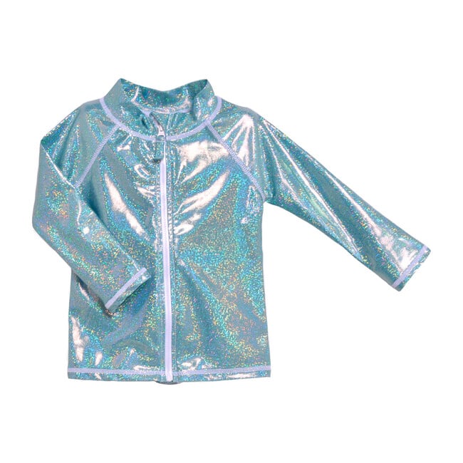 Zip Front Swim Jacket, Sea Sparkle